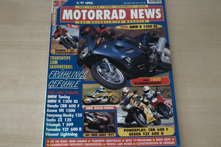 Deckblatt Motorrad News (04/1997)